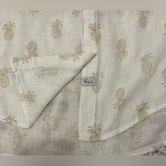 RAILS Charli Gold Pineapple Print Button-Down Shirt Size XS - Picture 8 of 12
